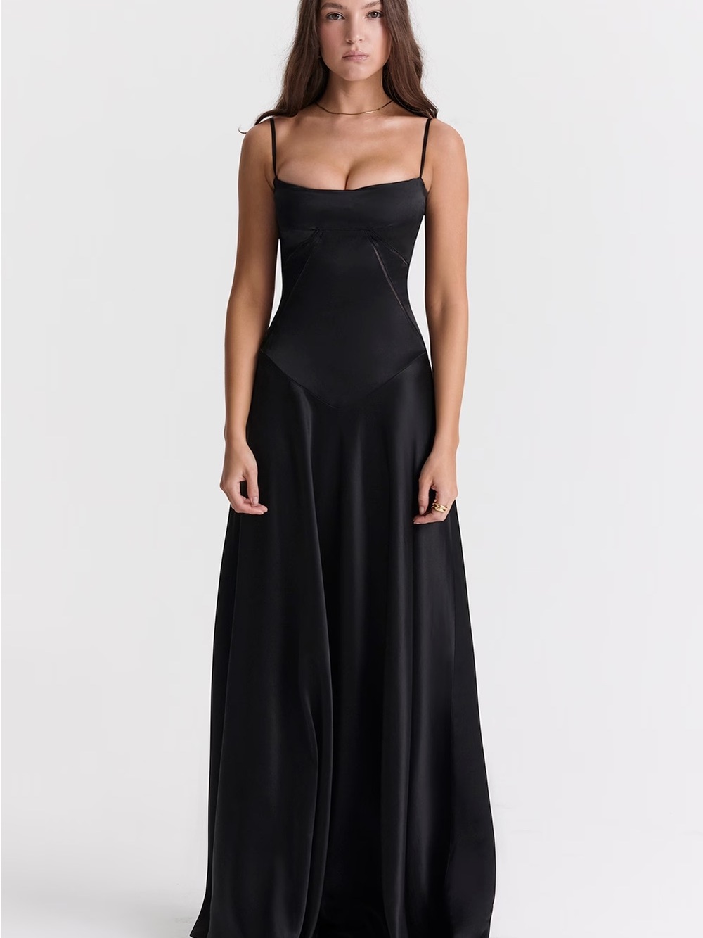 House of CB Anabella Black Lace Up Maxi Dress - Picture 3 of 8